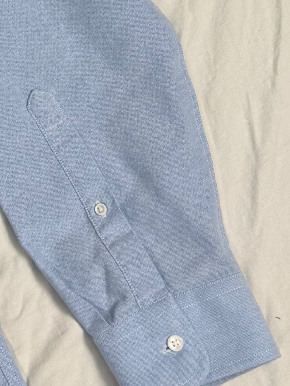 Stafford Wrinkle Free Oxford Button Down Dress Shirt Blue 15.5/33 - Picture 4 of 10